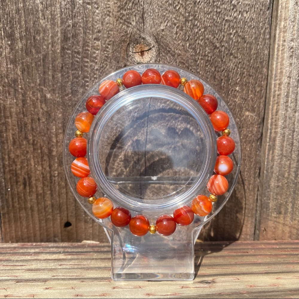 Carnelian Crystal Handmade Beaded Bracelet